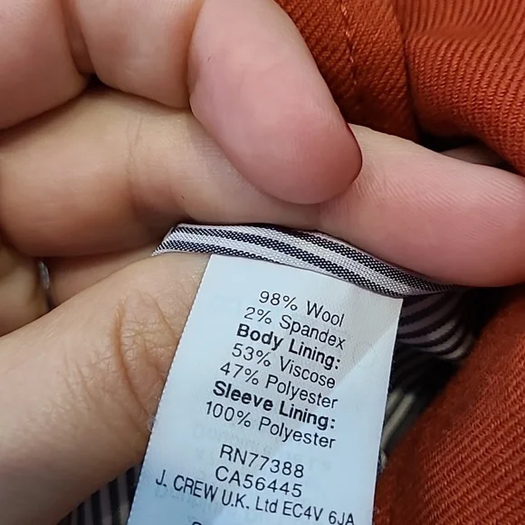 J. Crew Schoolboy Blazer in Burnt Orange Size 8 Comfy Luxury Preppy Academia - Picture 8 of 10